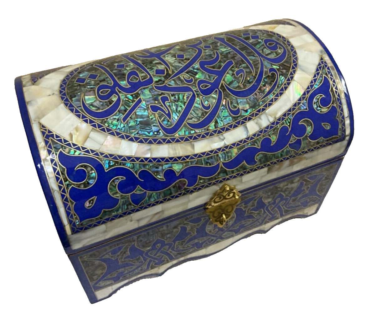 Handmade Wooden Jewelry Box Wood Trinket Storage Wood Box Mother of Pearl Inlay