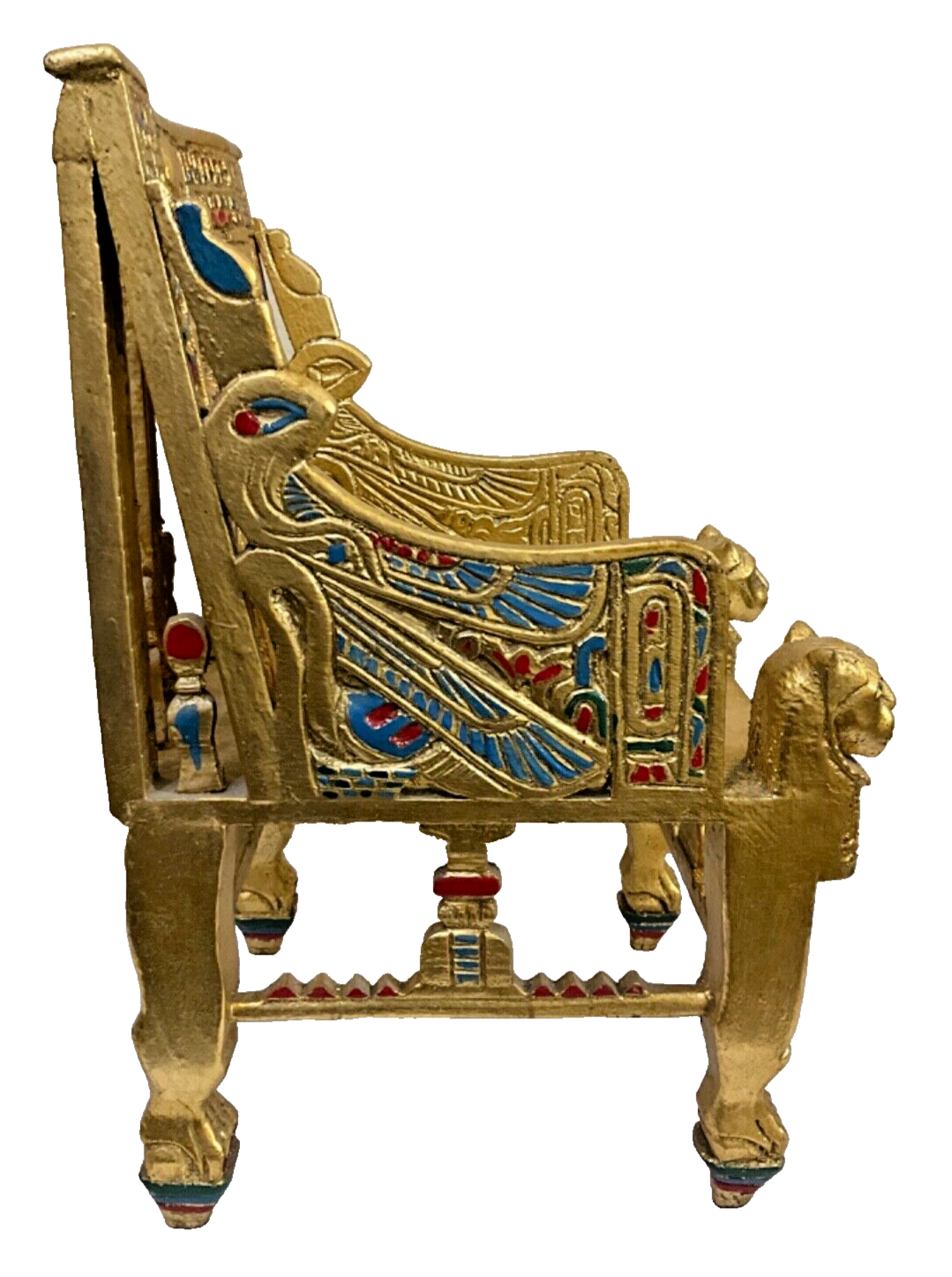 Handmade, Antique Carving Wood Chair, King TUT ANKH AMON, Pharaonic Wood Chair