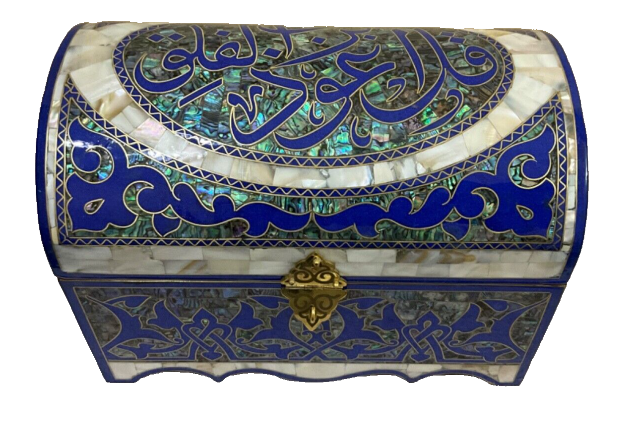 Handmade Wooden Jewelry Box Wood Trinket Storage Wood Box Mother of Pearl Inlay