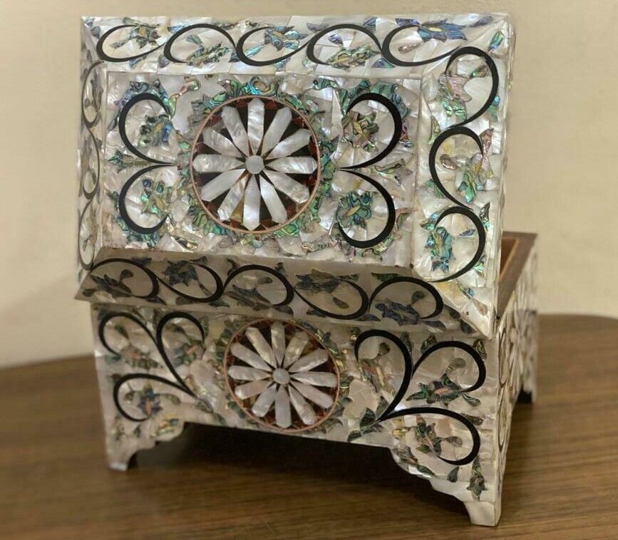 Handmade Wood Jewelry Box Gift Box Wood Box Mother of Pearl Inlay Make to Order