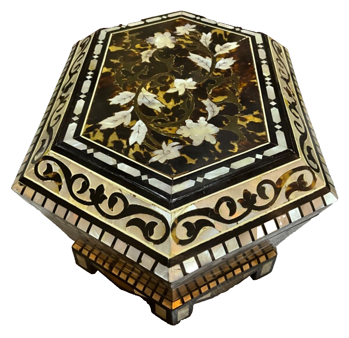 Handmade Wooden Jewelry Box Wood Trinket Storage Wood Box Mother of Pearl Inlay