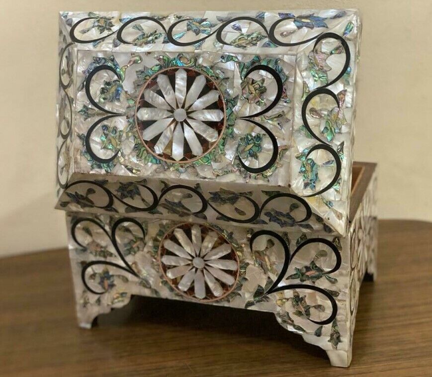 Handmade Wood Jewelry Box Gift Box Wood Box Mother of Pearl Inlay Make to Order