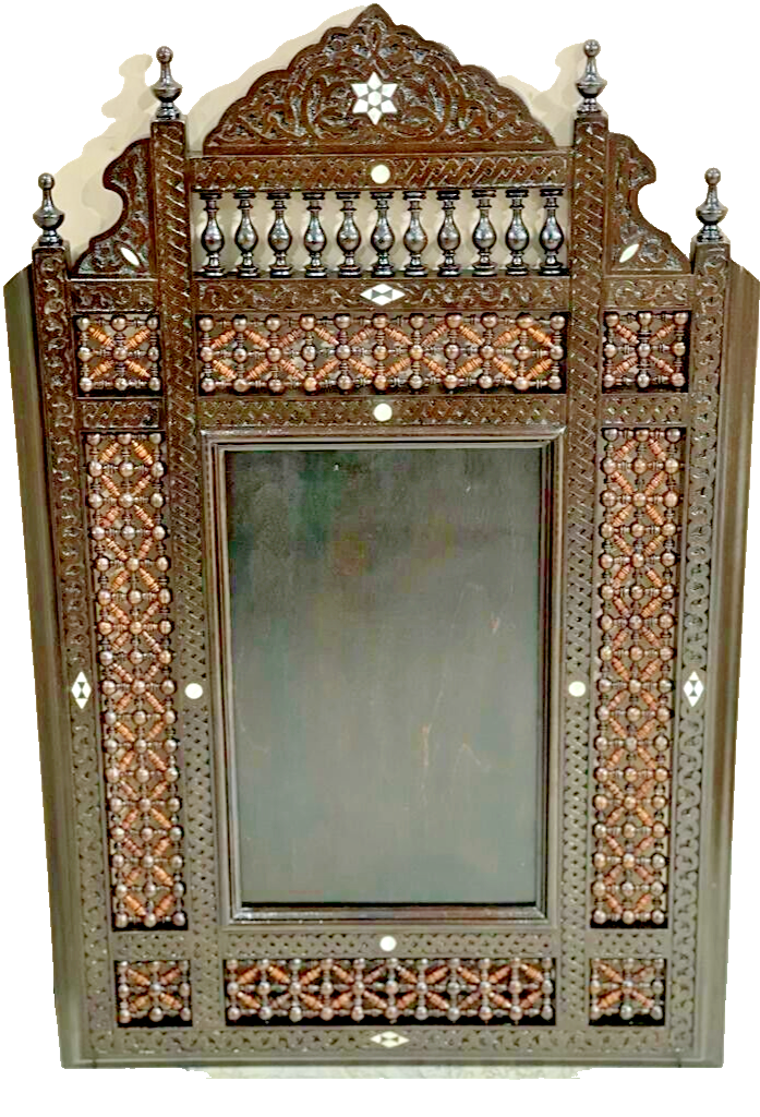 Handmade Mirror Wall Frames Decor, Art Decor Furniture, Wood Mirror Frame Inlaid