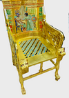 Handmade, Antique Carving Wood Chair, King TUT ANKH AMON, Pharaonic Wood Chair