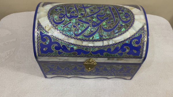 Handmade Wooden Jewelry Box Wood Trinket Storage Wood Box Mother of Pearl Inlay