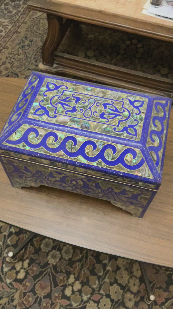 Handmade Wooden Jewelry Box Wood Trinket Storage Wood Box Mother of Pearl Inlay